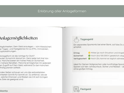 Digitales Workbook Investieren fürs Tablet