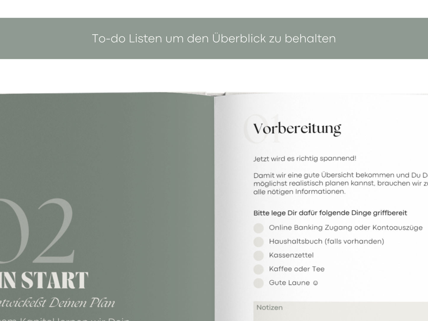 Digitales Workbook Umschlagmethode fürs Tablet