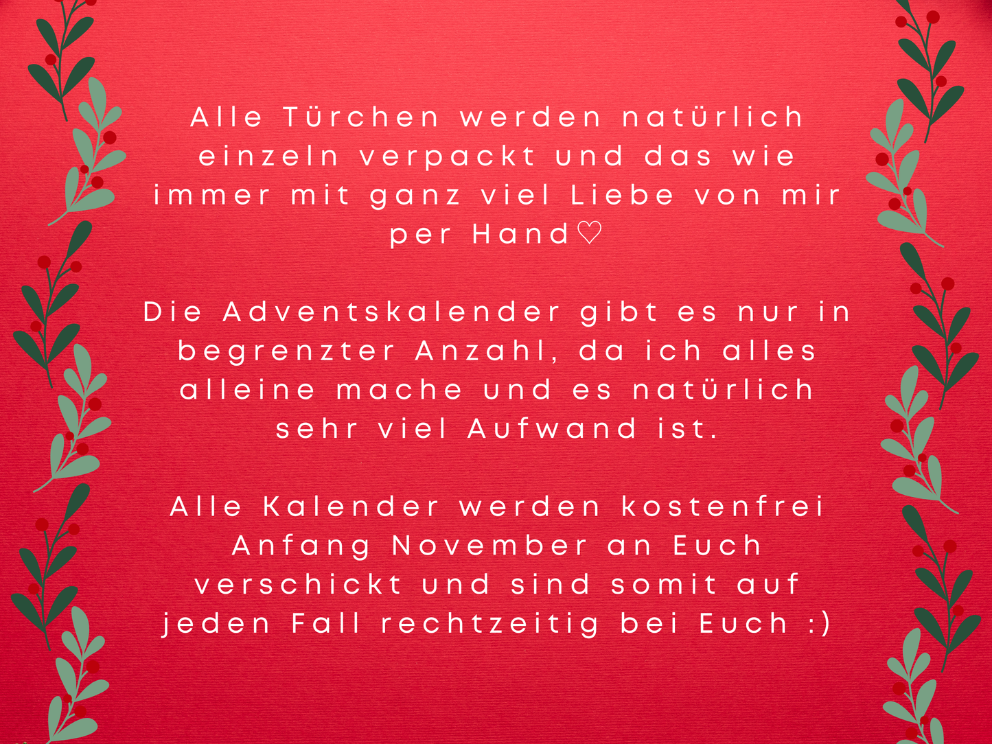 Adventskalender Vorbestellung