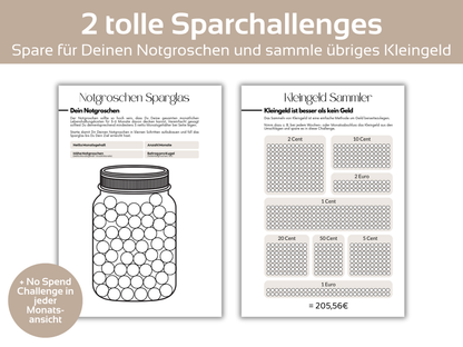 NEU Budget Jahresplaner 154 Seiten A4 & A5