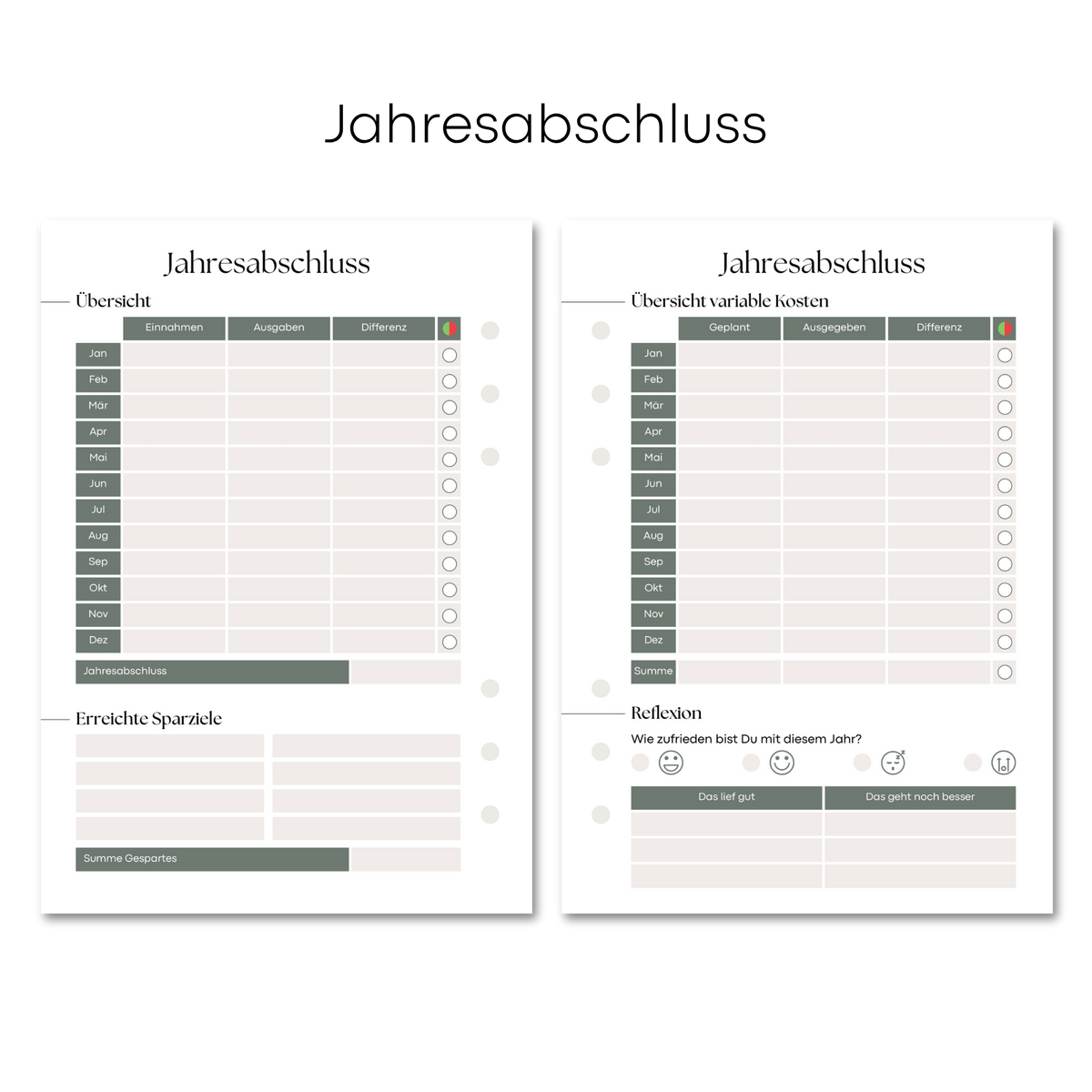 A5 Deluxe Binder Budgetplaner Set