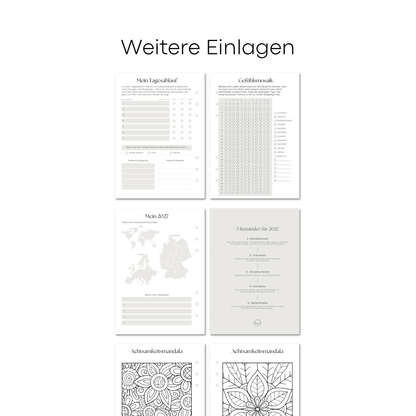 Kalender Einlagen 2027 Datiert Gelocht