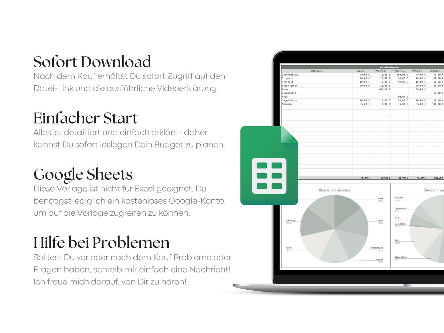 Digitaler Budgetplaner