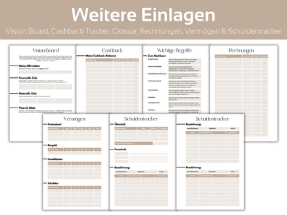 NEU Budget Jahresplaner 154 Seiten A4 & A5
