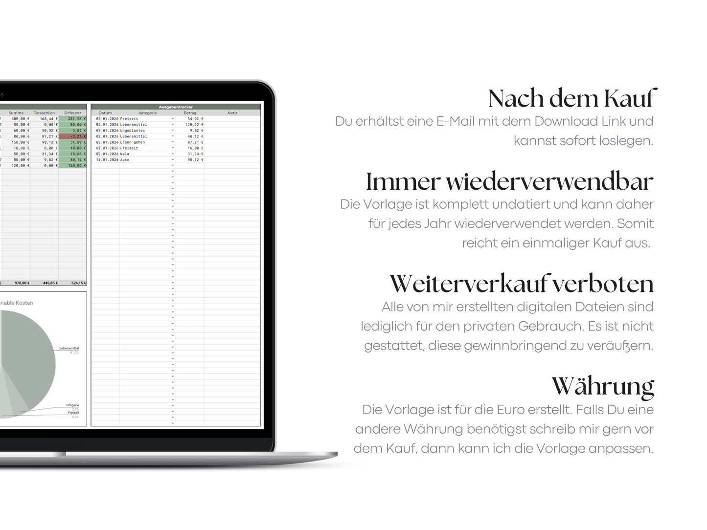 Digitaler Budgetplaner