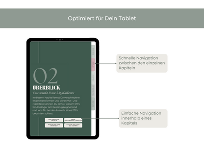 Digitales Workbook Investieren fürs Tablet