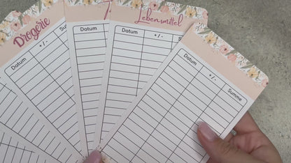 A6 Tracker / Budget Sheets Flower