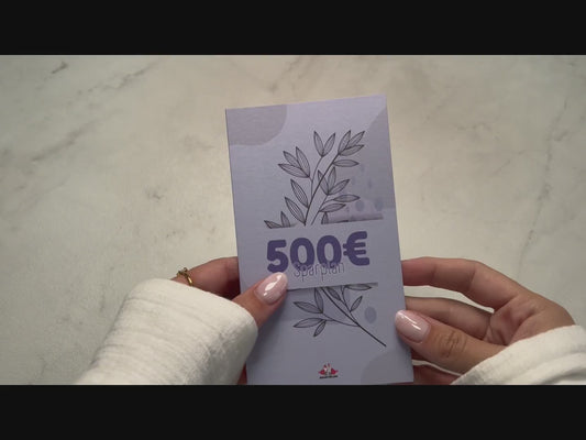 500€ Sparplan Klappkarte