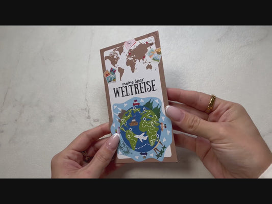 Weltreise Klappkarte