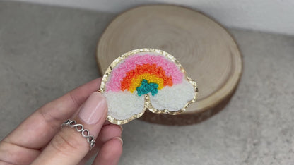 Glitzer Patches Regenbogen