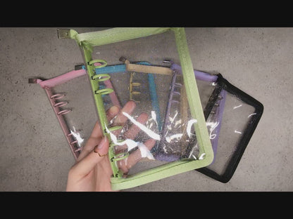 A6 Zip Glitzer Binder