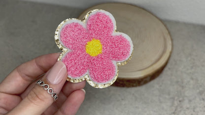 Glitzer Patches Blume