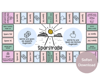 Sparstraße Sparspiel - Budgethelden