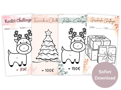 Weihnachten Ausmalchallenges - Budgethelden