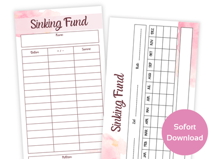 Sinking Fund Tracker Vorlage Minimalistisch - Budgethelden