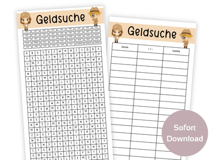 Geldsuche Sparspiel - Budgethelden