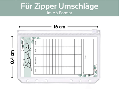 Budget Sheet Vorlage Eukalyptus - Budgethelden