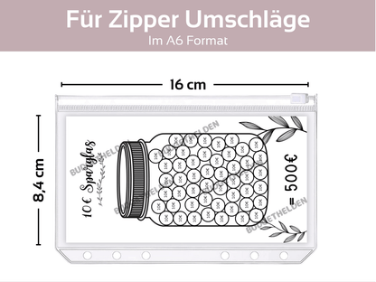 90 Schwarz Weiß Sparchallenges Set - Budgethelden