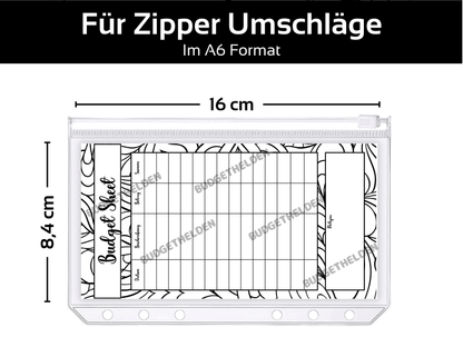 Budget Sheet Vorlage Schwarz-Weiß - Budgethelden