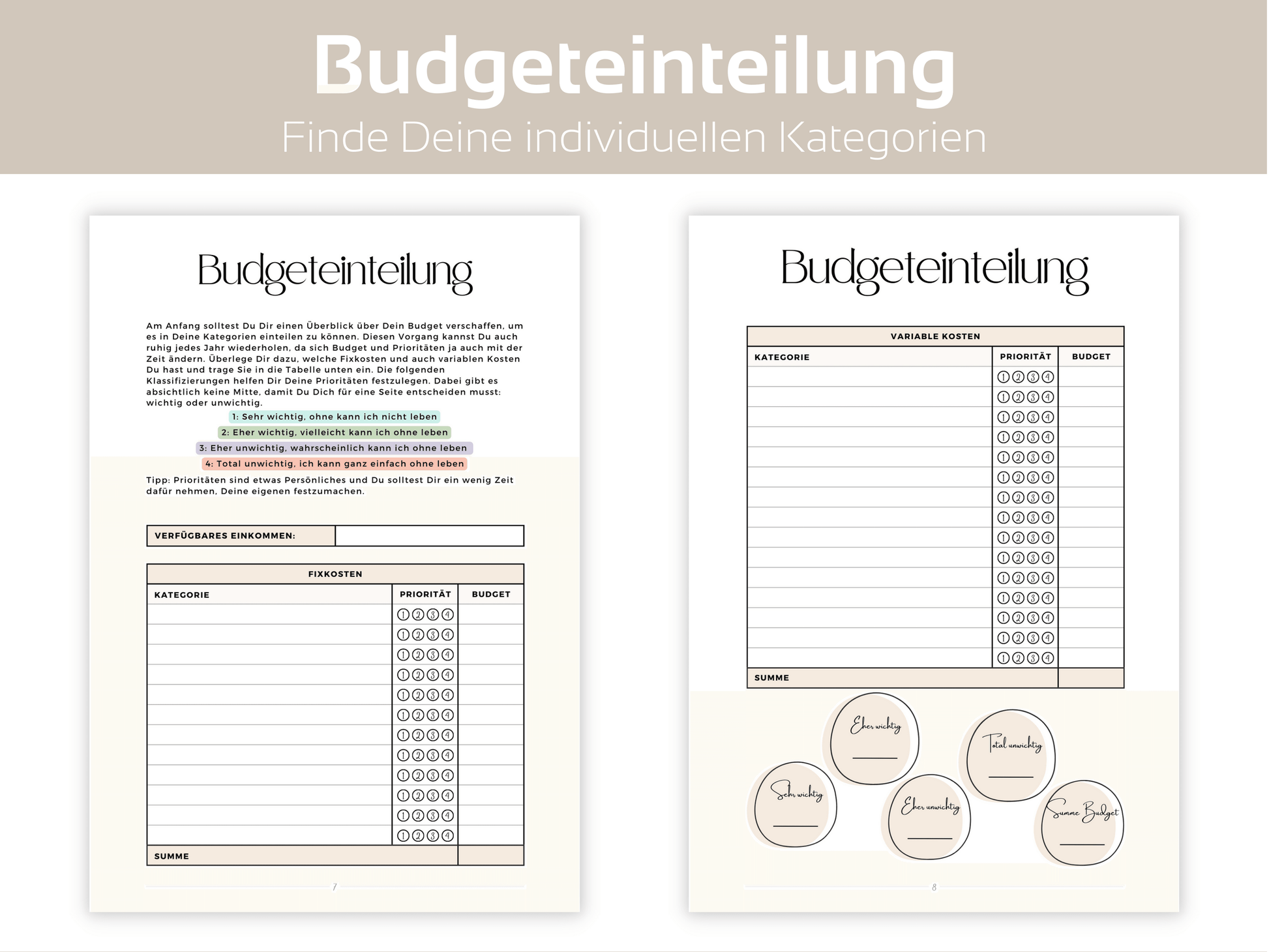 Budget Jahresplaner 144 Seiten A4 & A5 - Budgethelden