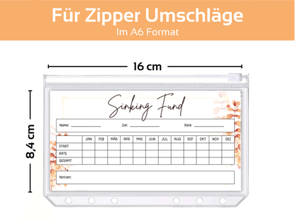 Sinking Fund Tracker Vorlage Herbstlich - Budgethelden