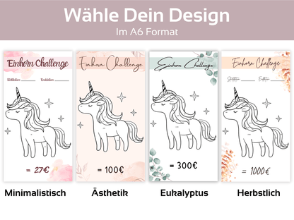 Einhorn Ausmalchallenges - Budgethelden