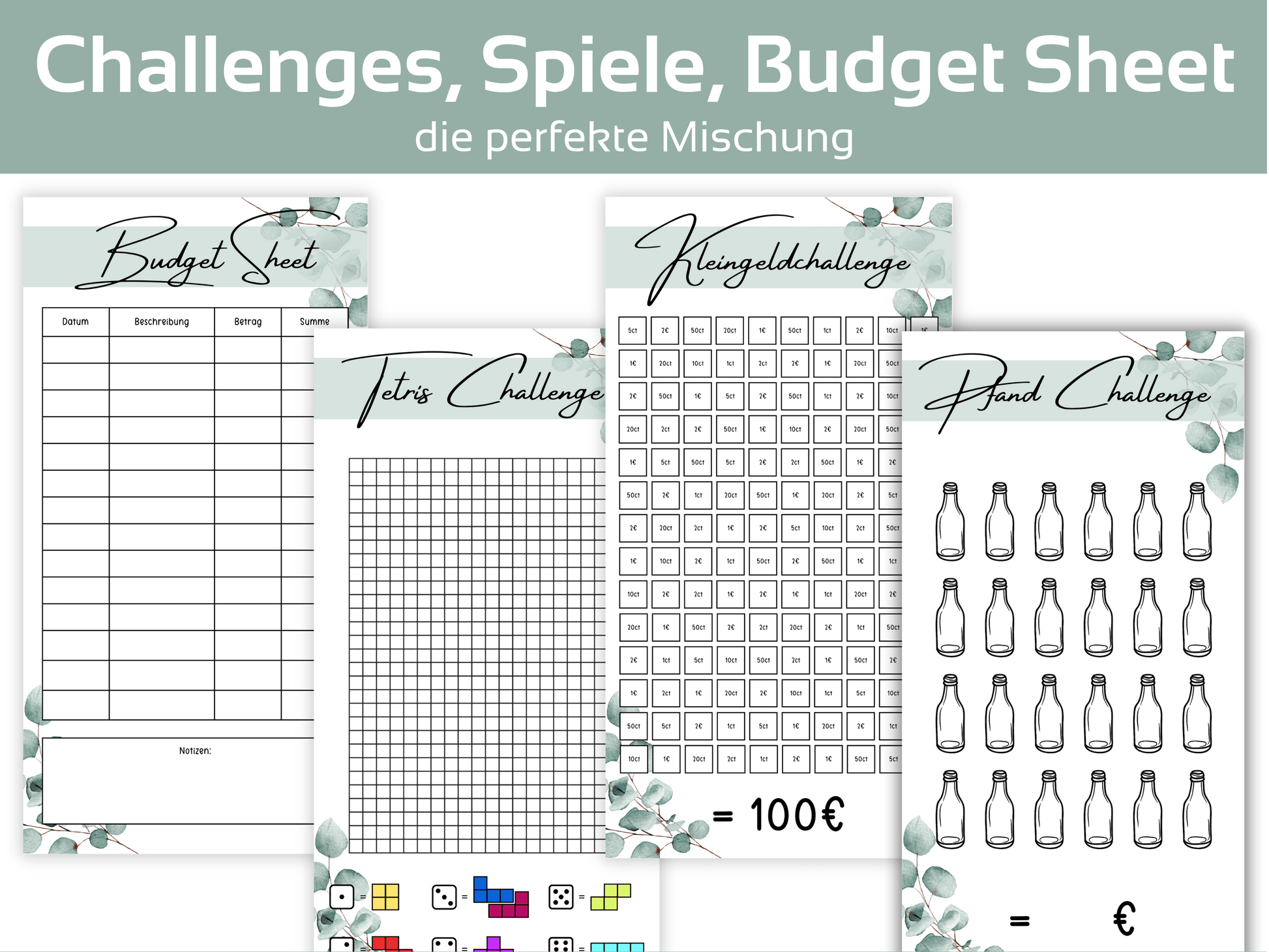 Ultimate Bundle Challenges und Deckblätter Eukalyptus - Budgethelden