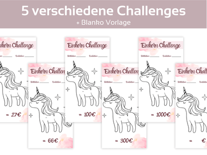Einhorn Ausmalchallenges - Budgethelden