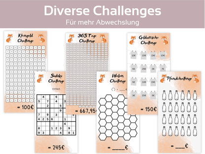 24x Sparfuchs Sparchallenges Set - Budgethelden