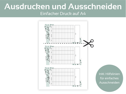 Budget Sheet Vorlage Eukalyptus - Budgethelden