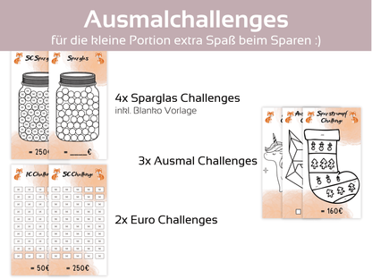 24x Sparfuchs Sparchallenges Set - Budgethelden