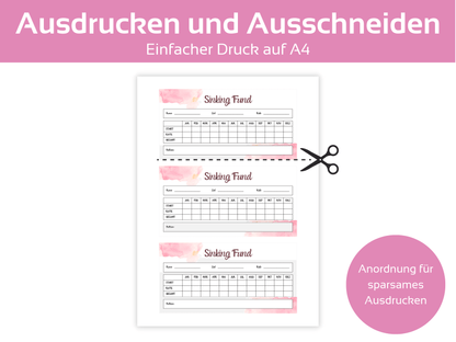 Sinking Fund Tracker Vorlage Minimalistisch - Budgethelden