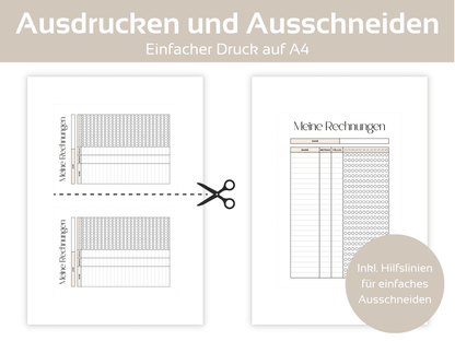 Rechnungen Tracker A4, A5 & A6 - Budgethelden