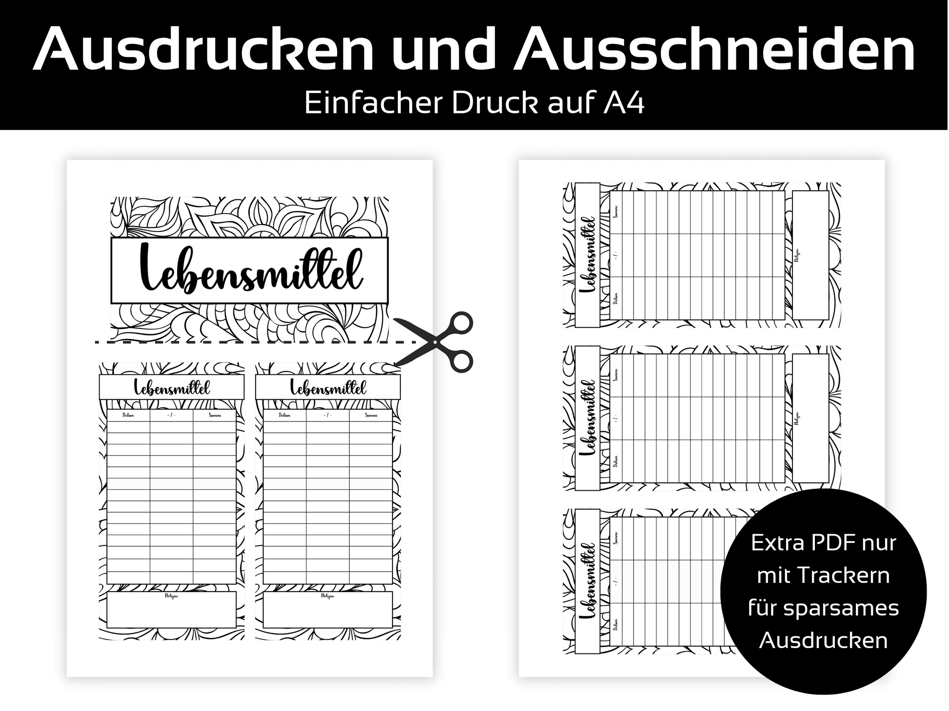 101 Deckblätter Vorlage Schwarz-Weiß - Budgethelden