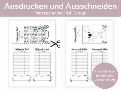 90 Schwarz Weiß Sparchallenges Set - Budgethelden
